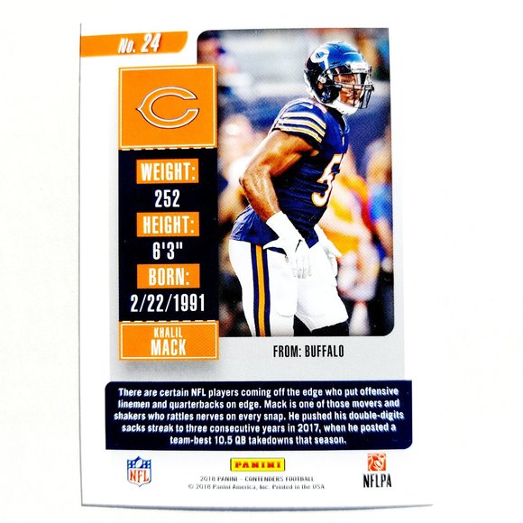 Chicago Bears (Khalil Mack) - FTBL [6_KM1] - Picture 3 of 3